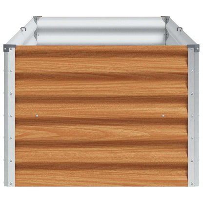 vidaXL Carré potager marron clair 195 x 50 x 36 cm Acier galvanisé