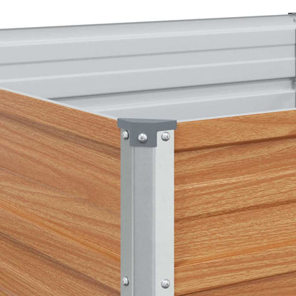 vidaXL Hochbeet Hellbraun 320 x 80 x 77 cm Verzinkter Stahl