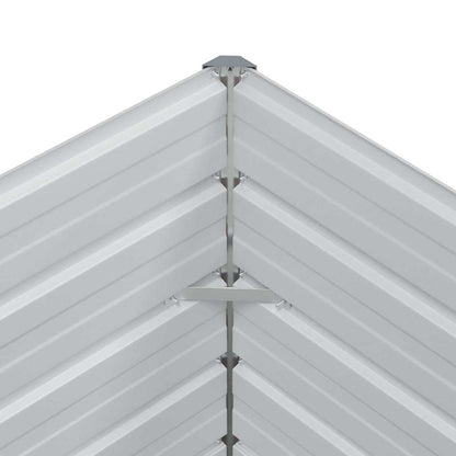 vidaXL Hochbeet Hellbraun 320 x 80 x 77 cm Verzinkter Stahl
