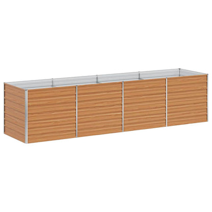 vidaXL Hochbeet Hellbraun 320 x 80 x 77 cm Verzinkter Stahl