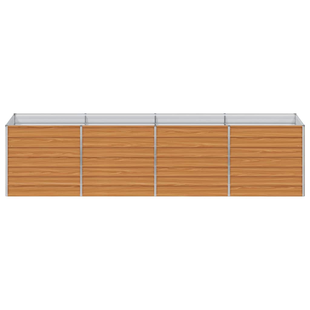 vidaXL Hochbeet Hellbraun 320 x 80 x 77 cm Verzinkter Stahl