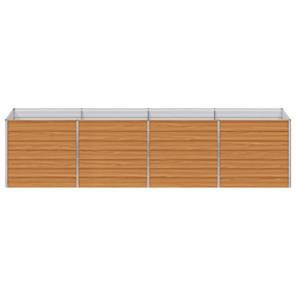 vidaXL Hochbeet Hellbraun 320 x 80 x 77 cm Verzinkter Stahl