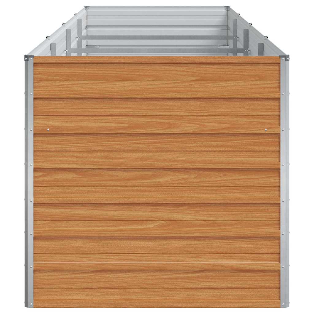 vidaXL Hochbeet Hellbraun 320 x 80 x 77 cm Verzinkter Stahl