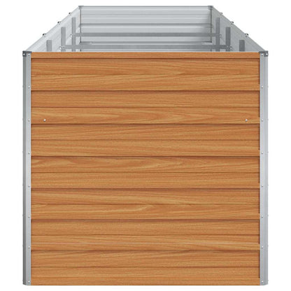 vidaXL Hochbeet Hellbraun 320 x 80 x 77 cm Verzinkter Stahl