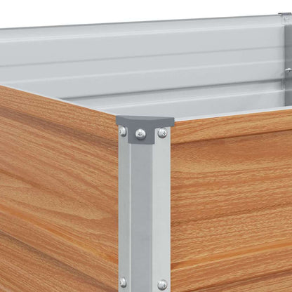 vidaXL Hochbeet Hellbraun 160 x 80 x 45 cm Verzinkter Stahl