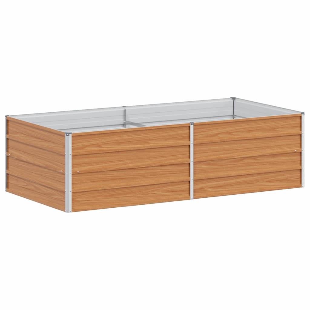 vidaXL Hochbeet Hellbraun 160 x 80 x 45 cm Verzinkter Stahl