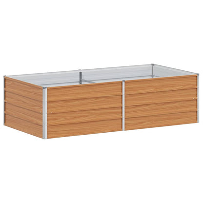 vidaXL Hochbeet Hellbraun 160 x 80 x 45 cm Verzinkter Stahl