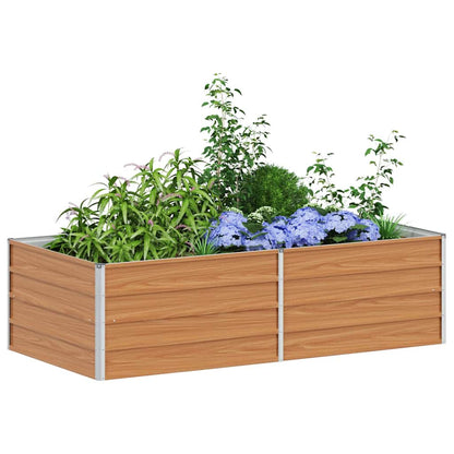 vidaXL Hochbeet Hellbraun 160 x 80 x 45 cm Verzinkter Stahl