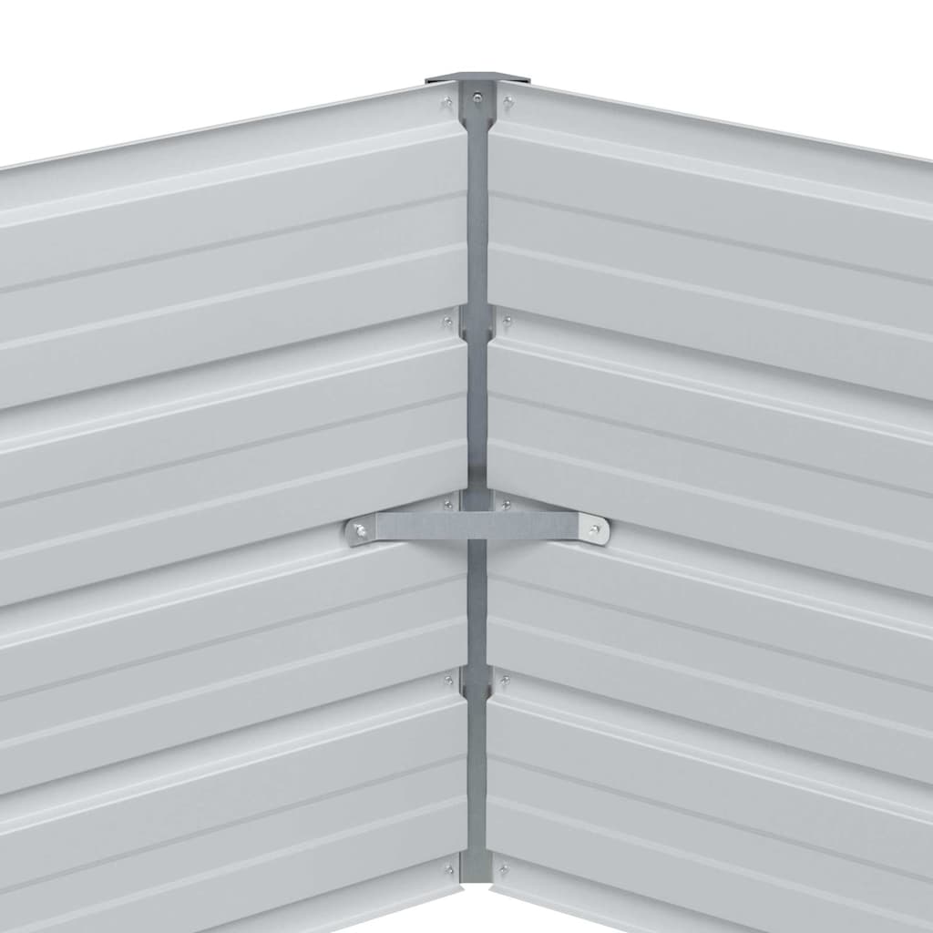 vidaXL Carré potager aspect bois 129 x 129 x 45 cm Acier galvanisé