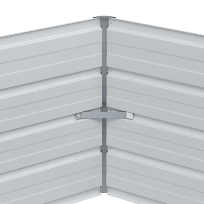 vidaXL Carré potager aspect bois 129 x 129 x 45 cm Acier galvanisé