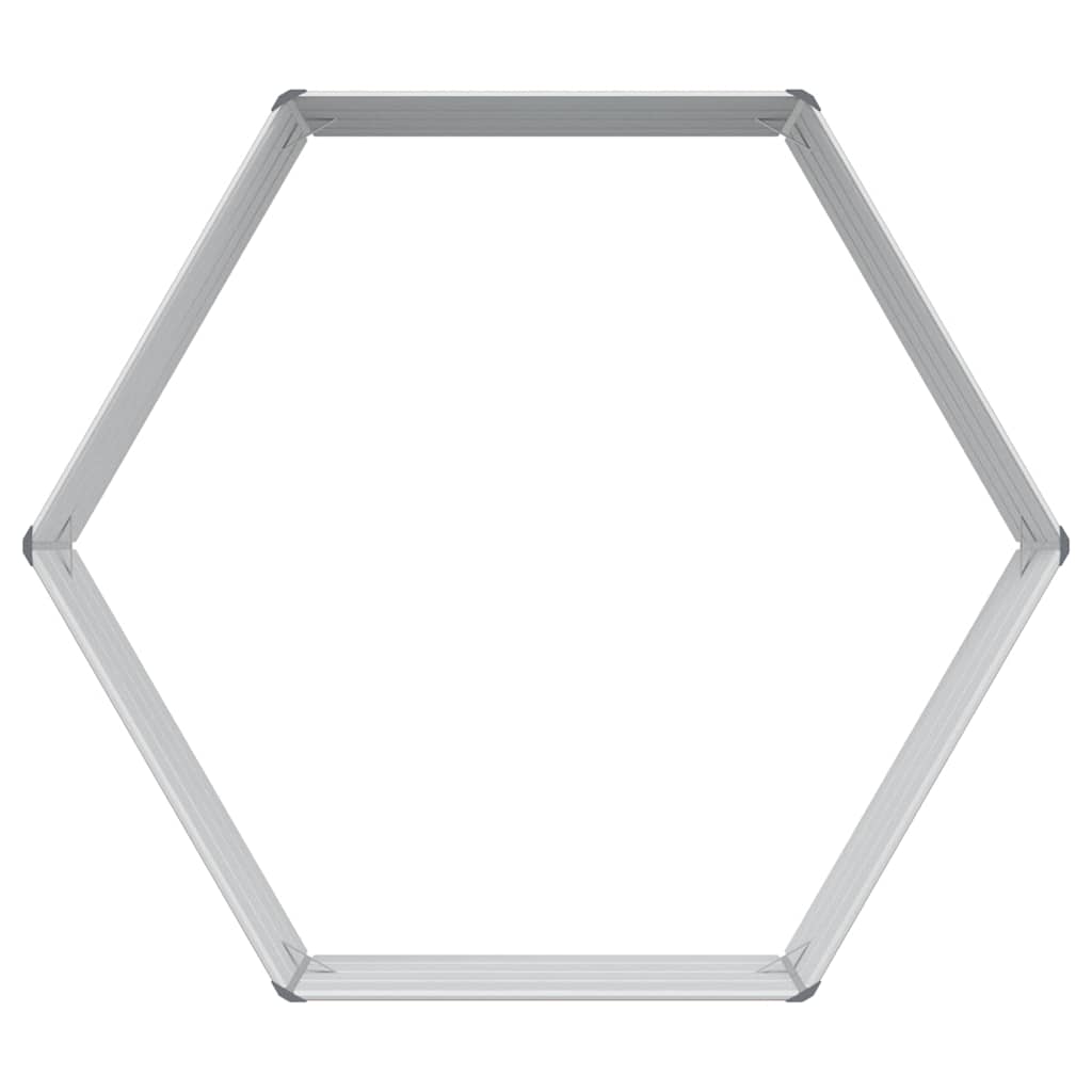 vidaXL Carré potager aspect bois 129 x 129 x 45 cm Acier galvanisé