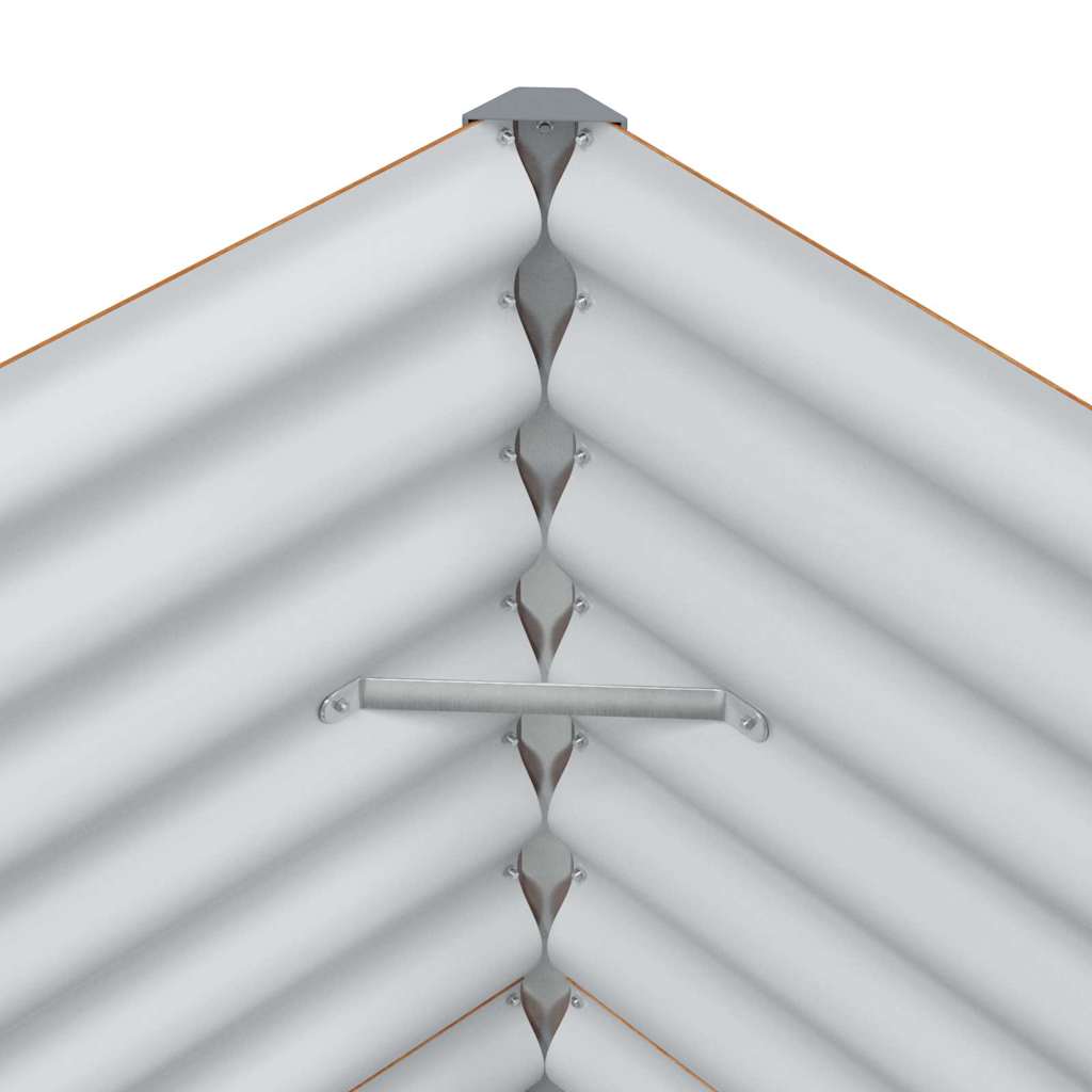 Hochbeet Hellbraun 582 x 50 x 68 cm Verzinkter Stahl