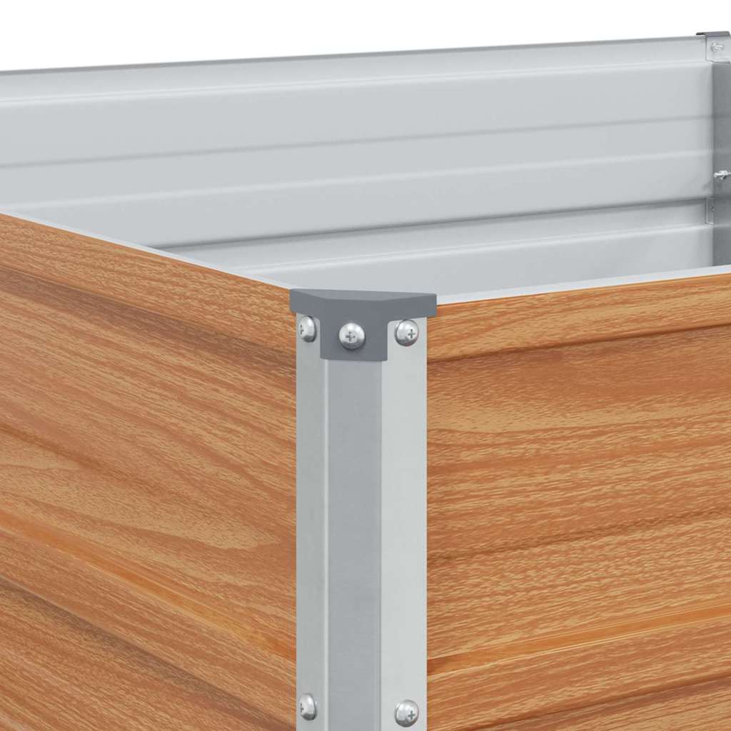 vidaXL Hochbeet Hellbraun 400 x 80 x 45 cm Verzinkter Stahl