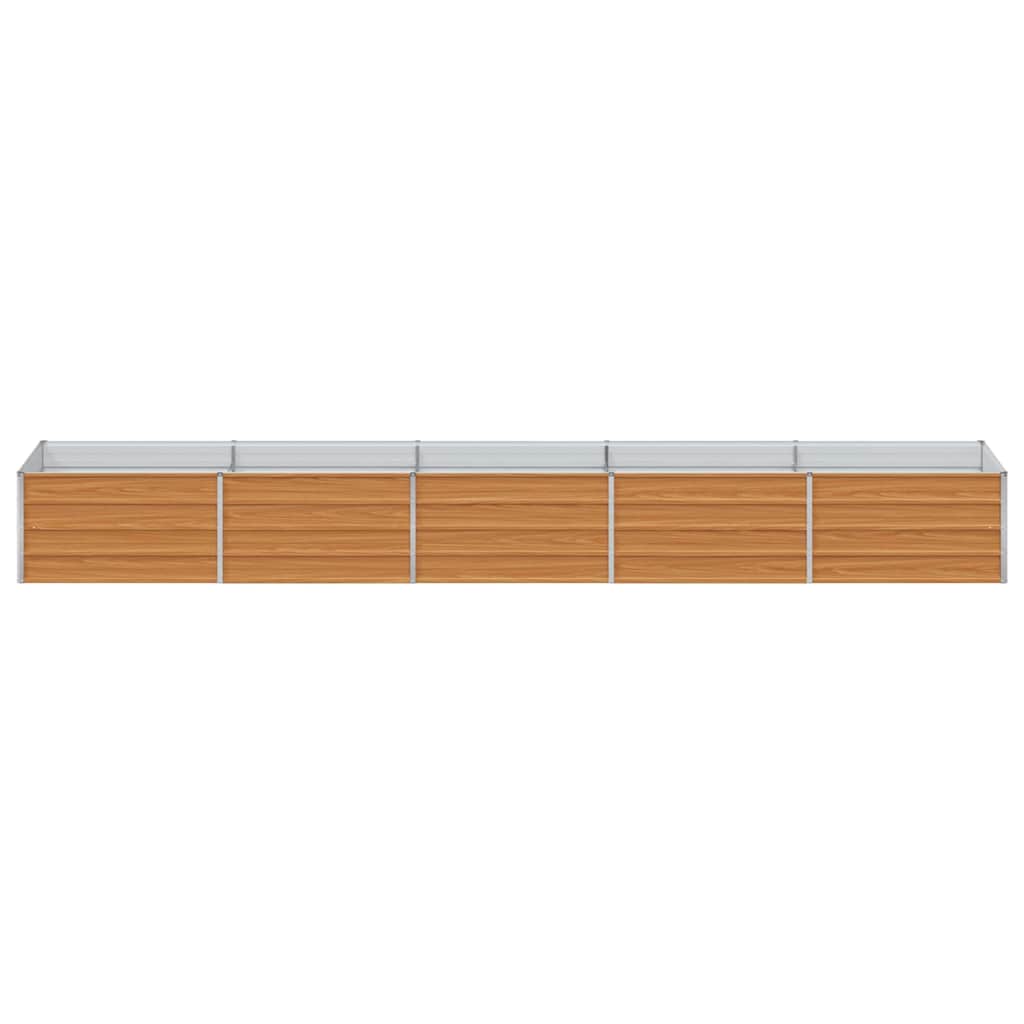 vidaXL Hochbeet Hellbraun 400 x 80 x 45 cm Verzinkter Stahl
