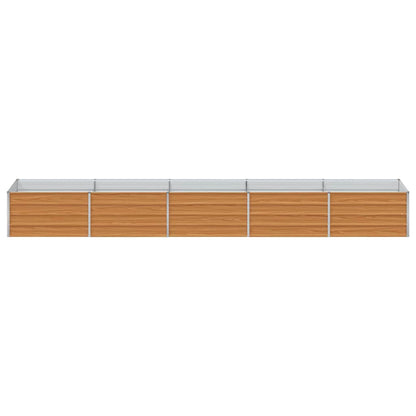 vidaXL Hochbeet Hellbraun 400 x 80 x 45 cm Verzinkter Stahl
