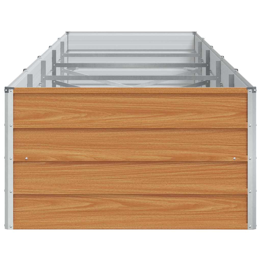 vidaXL Hochbeet Hellbraun 400 x 80 x 45 cm Verzinkter Stahl
