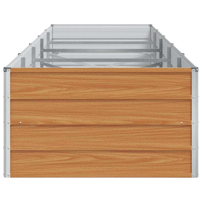 vidaXL Hochbeet Hellbraun 400 x 80 x 45 cm Verzinkter Stahl
