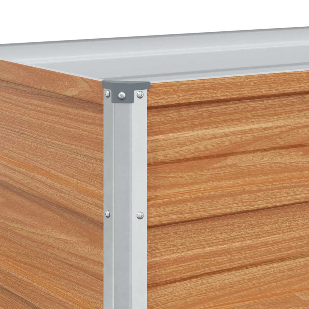 vidaXL Hochbeet Hellbraun 160 x 40 x 45 cm Verzinkter Stahl
