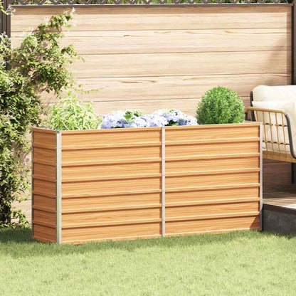 vidaXL Hochbeet Hellbraun 160 x 40 x 45 cm Verzinkter Stahl