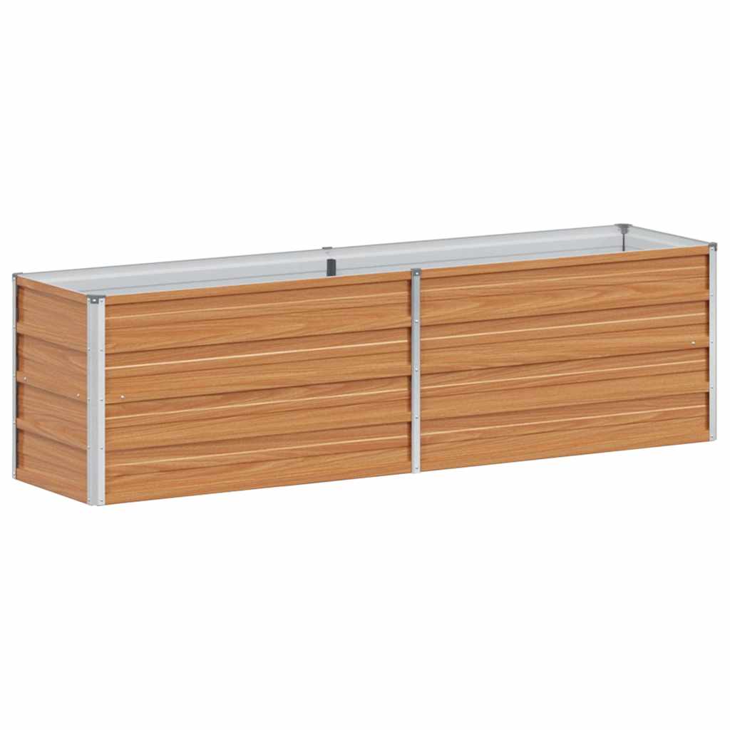 vidaXL Hochbeet Hellbraun 160 x 40 x 45 cm Verzinkter Stahl