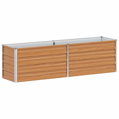 vidaXL Hochbeet Hellbraun 160 x 40 x 45 cm Verzinkter Stahl