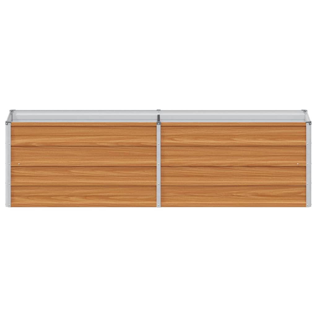 vidaXL Hochbeet Hellbraun 160 x 40 x 45 cm Verzinkter Stahl