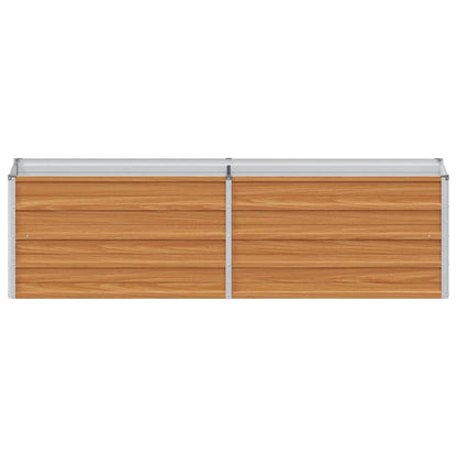 vidaXL Hochbeet Hellbraun 160 x 40 x 45 cm Verzinkter Stahl