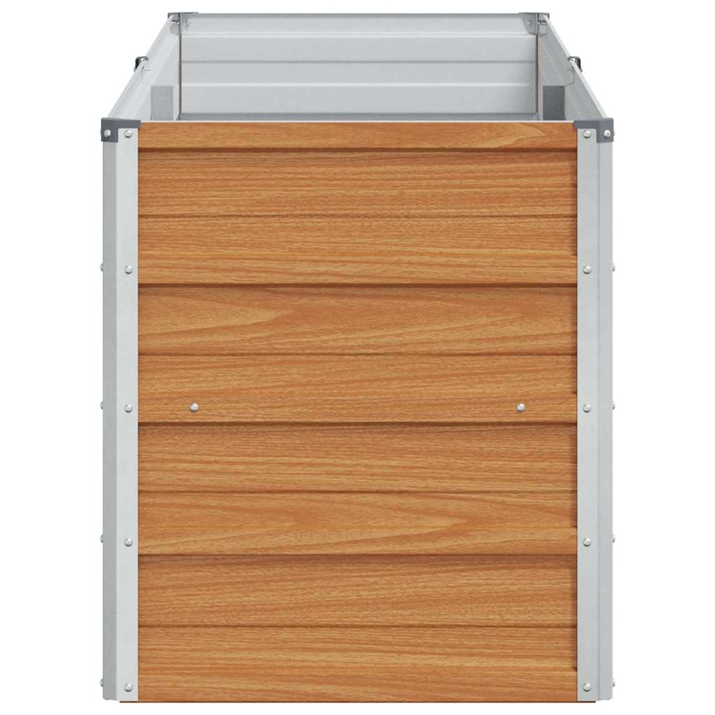 vidaXL Hochbeet Hellbraun 160 x 40 x 45 cm Verzinkter Stahl