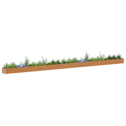 Hochbeet Hellbraun 970 x 50 x 36 cm Verzinkter Stahl