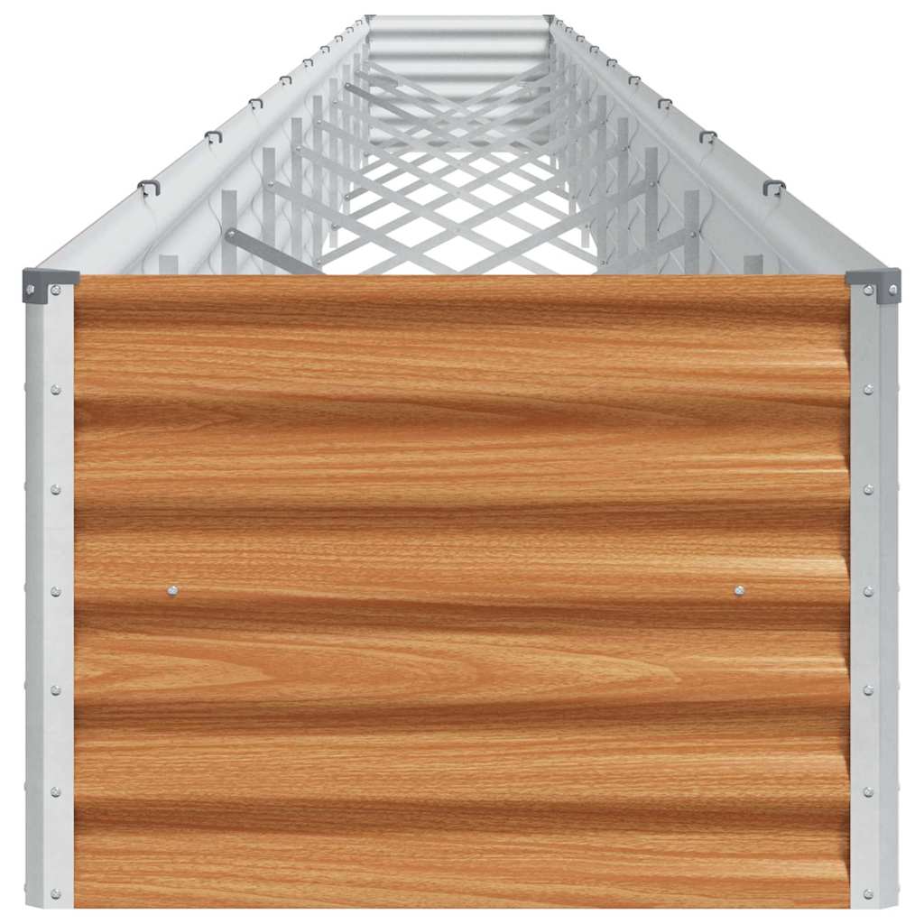 Hochbeet Hellbraun 970 x 50 x 36 cm Verzinkter Stahl