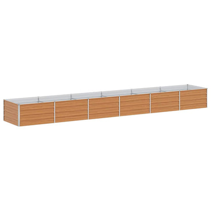 vidaXL Hochbeet Hellbraun 480 x 80 x 45 cm Verzinkter Stahl