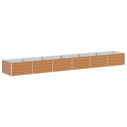 vidaXL Hochbeet Hellbraun 480 x 80 x 45 cm Verzinkter Stahl