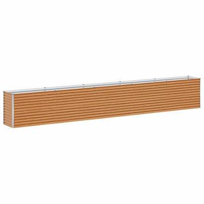 vidaXL Jardinnière surélevée Marron clair 485 x 50 x 68 cm Acier galvanisé