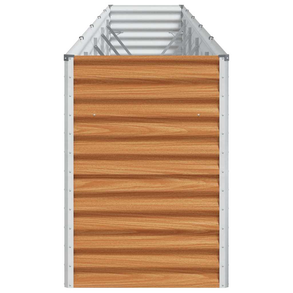 vidaXL Jardinnière surélevée Marron clair 485 x 50 x 68 cm Acier galvanisé