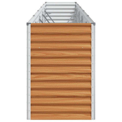 vidaXL Jardinnière surélevée Marron clair 485 x 50 x 68 cm Acier galvanisé