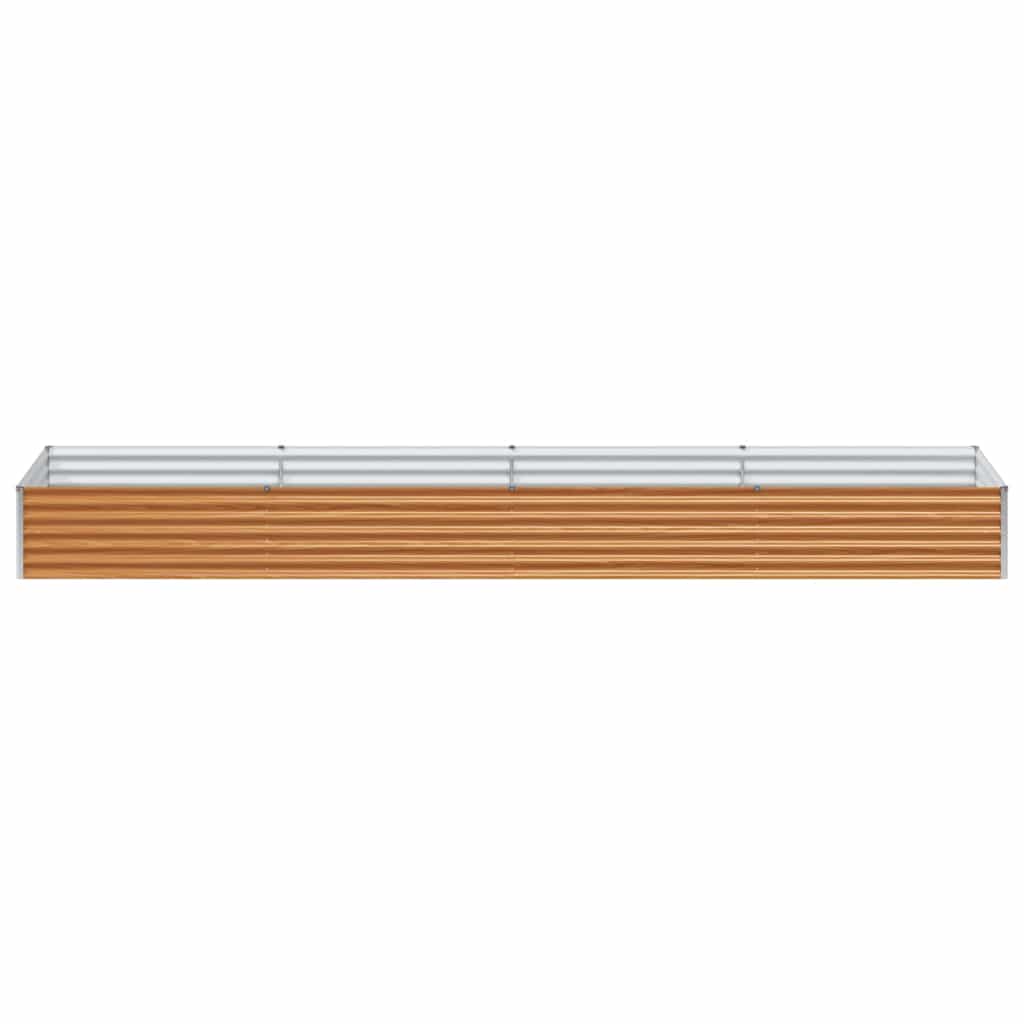 vidaXL Carré potager marron clair 390 x 100 x 36 cm Acier galvanisé