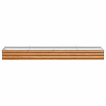 vidaXL Carré potager marron clair 390 x 100 x 36 cm Acier galvanisé