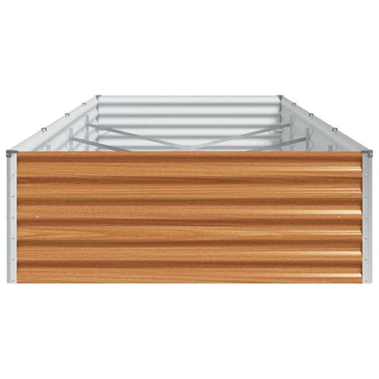 vidaXL Carré potager marron clair 390 x 100 x 36 cm Acier galvanisé