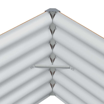 Hochbeet Hellbraun 775 x 100 x 36 cm Verzinkter Stahl