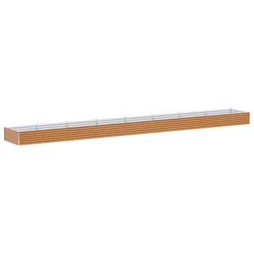 vidaXL Carré potager marron clair 775 x 100 x 36 cm Acier galvanisé