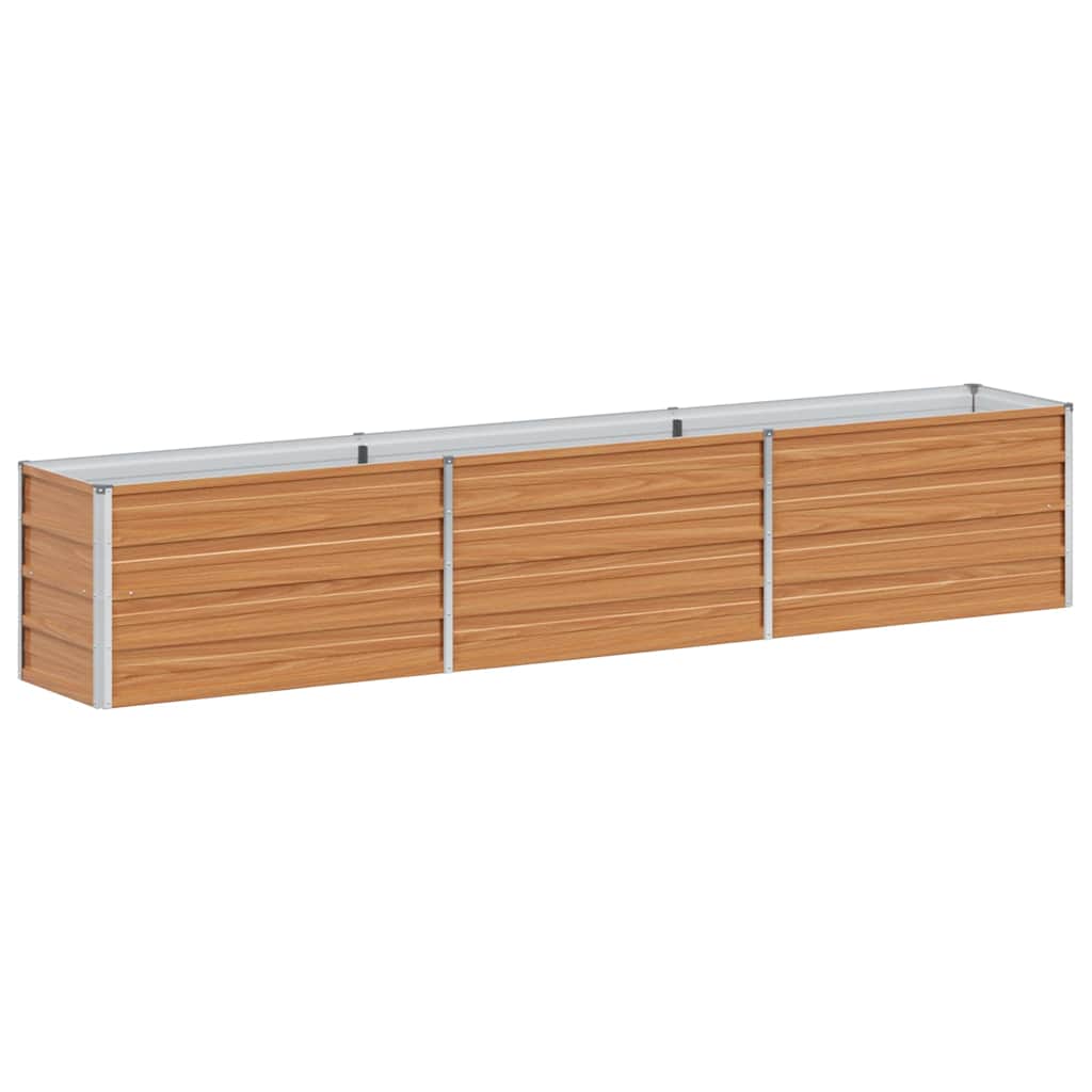 vidaXL Hochbeet Hellbraun 240 x 40 x 45 cm Verzinkter Stahl
