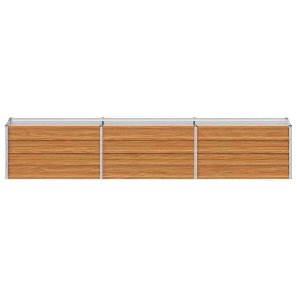 vidaXL Hochbeet Hellbraun 240 x 40 x 45 cm Verzinkter Stahl