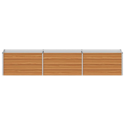 vidaXL Hochbeet Hellbraun 240 x 40 x 45 cm Verzinkter Stahl