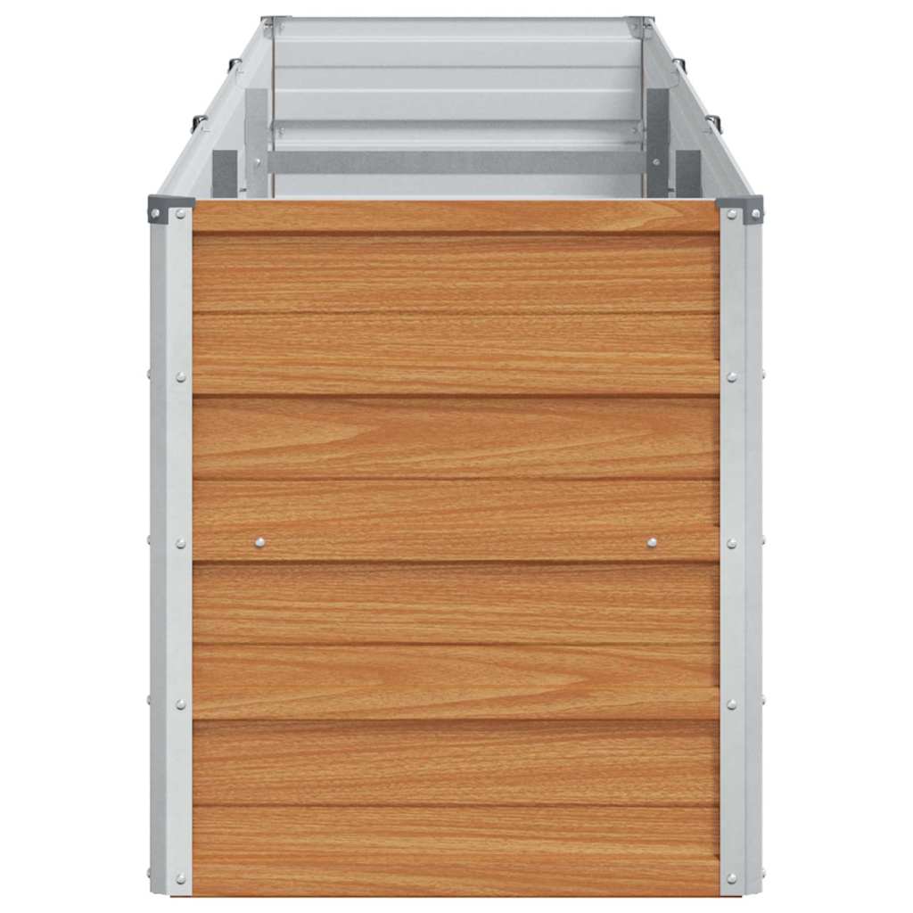 vidaXL Hochbeet Hellbraun 240 x 40 x 45 cm Verzinkter Stahl