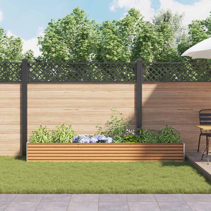 vidaXL Carré potager marron clair 290 x 50 x 36 cm Acier galvanisé