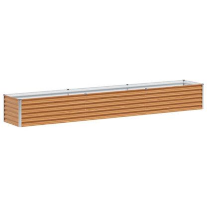 vidaXL Carré potager marron clair 290 x 50 x 36 cm Acier galvanisé