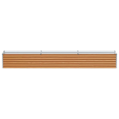 vidaXL Carré potager marron clair 290 x 50 x 36 cm Acier galvanisé