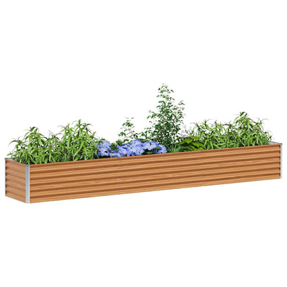 vidaXL Carré potager marron clair 290 x 50 x 36 cm Acier galvanisé