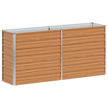 vidaXL Hochbeet Hellbraun 160 x 40 x 77 cm Verzinkter Stahl