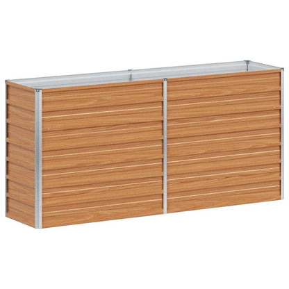 vidaXL Hochbeet Hellbraun 160 x 40 x 77 cm Verzinkter Stahl